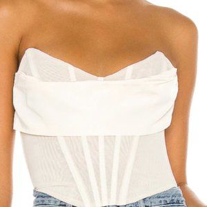 NBD White Bustier Top In Size Small - BRAND NEW!